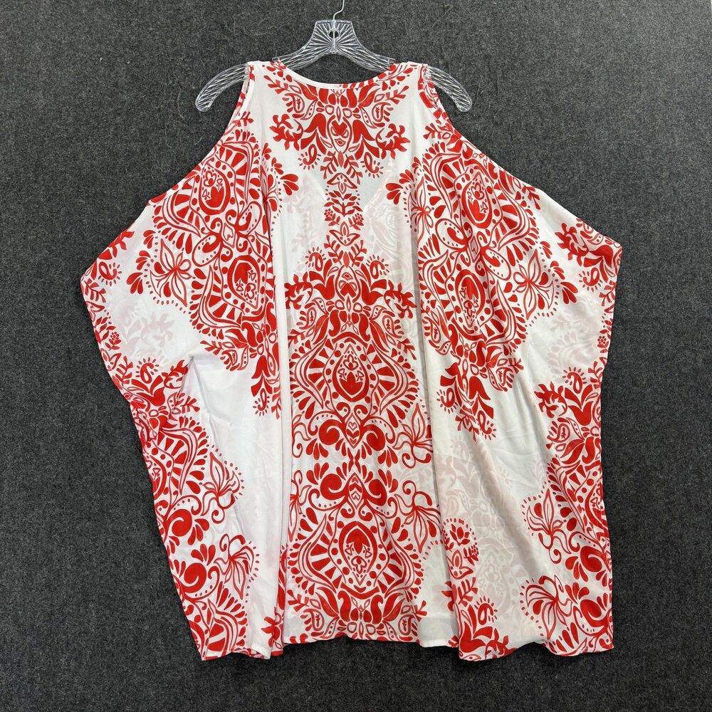 Show Me Your Mumu Peta Boo Blouse Tunic Women's Large Red Peta-Boo Floral - Picture 6 of 7